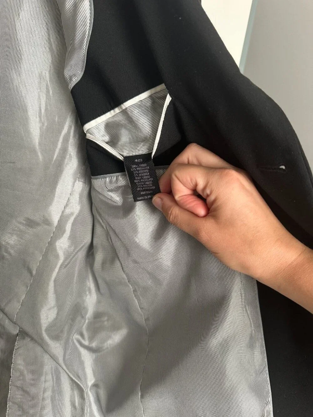 Men's Black Sport Coat Size 42S